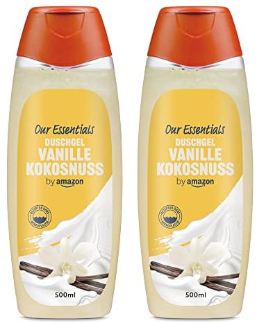 by Amazon Vanilla & Coconut Shower Gel, 2 x 500ml