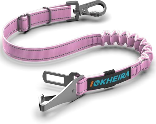 IOKHEIRA Hunde Sicherheitsgurt für Auto (Rosa)