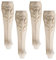 T Tulead 4PCS Wood Furniture Feet Unfinished Carved Sofa Legs Decorative Couch Feet 250mm Height,for Cabinet Wardrobe Ottoman