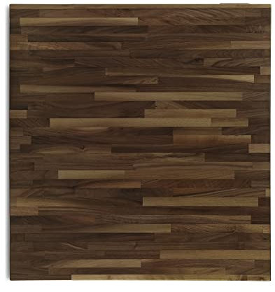 CONSDAN Butcher Block Counter Top, Walnut Solid Hardwood Countertop, Wood Slabs for Kitchen, Reversible, Both Side Polished, Prefinished with Food-safe Oil, 1.5 Thickness, 24x25