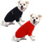 HuaLiSiJi Hundepullover Fleece Kleine Hunde Hoodie Chihuahua Kleidung Hundepullover Chihuahua Hunde Sweatshirt, Warm und Leicht, mit Einer Weichen Textur, Leicht zu Tragen (L, Rot+Schwarz)