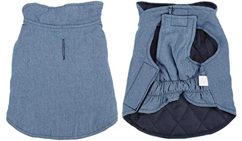 Pssopp Hundemantel-Weste, Warmer Polyester-Baumwoll-gepolsterter ärmelloser Mantel für kaltes Wetter Hundekleidung Hunde-Winterweste Kleidung für kleine, mittelgroße und große Hunde XS