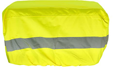P4B | Regenschutz Fahrradkorb - XXL - für Körbe bis 54x38x27 cm | Fahrrad Korbabdeckung | Reflex Neongelb | Wasserabweisende Fahrradkorb Abdeckung mit Reflexstreifen | Fahrradkorbabdeckung