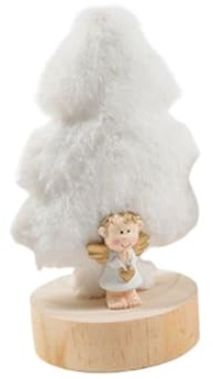 Mercury - Weihnachts-Engel mit Federbaum, Heimdekoration, Weihnachtsdekoration, Geschenkidee (mit Baum)