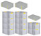PROREGAL SuperSparSet 10x Eurobox NextGen Color mit Auflagedeckel & Schiebeschnappverschlüsse, HxBxT 32x40x60cm, 65L, Griffe gelb geschlossen, Verstärkter Boden, Eurobehälter Transportbox