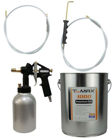 ADVANTUSE TimeMAX Hohlraumversiegelung Rostschutz Korrosionsschutz Sets - (5L 1000er Fett + Druckbecherpistole)