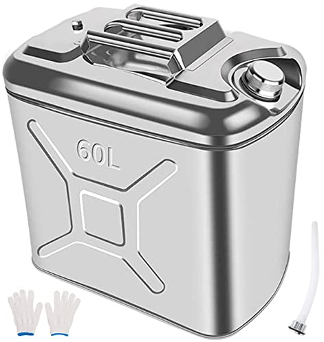 Bidón Para Gasolina Bidón De Combustible Garrafa De Gasolina Y Diésel En Metal Ideal Para Viajes Largos,60L