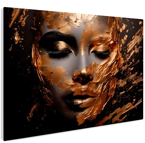HEALANCY Bilder Abstrakt - KOMPLETT AUFHÄNGFERTIG - Wandbilder Wohnzimmer - Deko Modern - Schlafzimmer - Kunstdruck Wanddeko Küche - Room Decoration schwarz