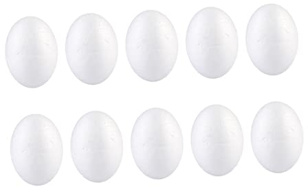 EXCEART 50 Stück -Form Modellieren Von Hase Eiförmige Schaumstoffkugel Ostereier Selber Bemalen Glatte Schaumstoffkugel Osterei-schaumkugel Ostereier Basteln Esser Weiß Blumen Jesus Kind