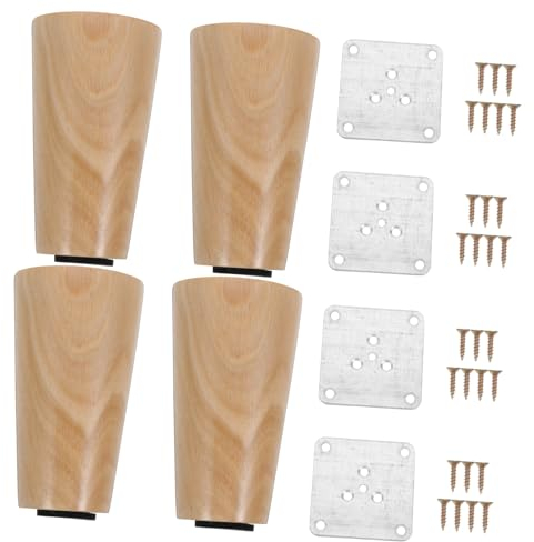 Veemoon 4 Stück Sofabeine Aus Holz Möbelbeschläge Möbelbeine Selber Machen Möbelbeine Füße Beistelltischbeine Kommode Tischbeine Füße Esstisch Beine Hölzern Couchtischbeine Stuhlbeine