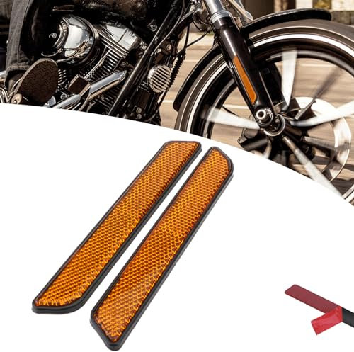 IUVWISN 1 paia di riflettori laterali per forcella della moto, adesivi riflettenti per Dyna Softail Slider Sportster XL FXD Cruisers, 2 pezzi