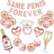 JGA Deko Frauen, Junggesellenabschied Frauen Dekoration Luftballons, Bride To Be Ballons Rosegold, mit Konfetti Luftballons Banner Folienballons für Bachelorette Abschied Party (Design B)