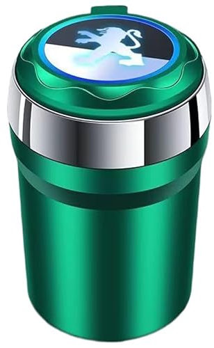 GAZIAM Auto Aschenbecher für Peugeot 208 2023, Abnehmbarer Selbstlöschender Aschenbecher mit Deckel Geruchssicher Mini Mülleimer Innenraum Zubehör,D