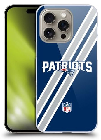 Head Case Designs Offiziell Zugelassen NFL Streifen New England Patriots Logo Harte Rueckseiten Handyhülle Hülle Huelle kompatibel mit Apple Apple iPhone 16 Pro
