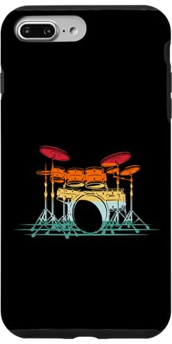 Coque pour iPhone 7 Plus/8 Plus Kit de batterie musical rétro pour musicien