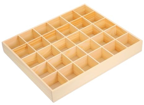 HYTROVE Schubladenorganizer mit 30 Fächern Schrank Organizer Socken Schmuckaufbewahrung für Ohrringe und Halsketten Stapelbar ohne Deckel