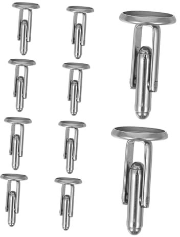 Gadpiparty 10 Stück Runde Manschettenknopfbasis Aus Edelstahl 12mm Selbstgemacht Manschettenknopf Rohlinge Für Herren Robuste Cabochon Einlegeplatte Für Formelle Anlässe