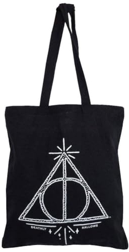 Harry Potter (Deathly Hallows) Black Tote Bag