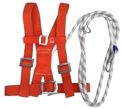Harnais de sécurité - Soie à haute résistance 300 cm | Harnais d'escalade | Kit anti-chute | Ceinture de sécurité durable avec corde longue pour une protection sûre, idéale pour les aventures, Costru