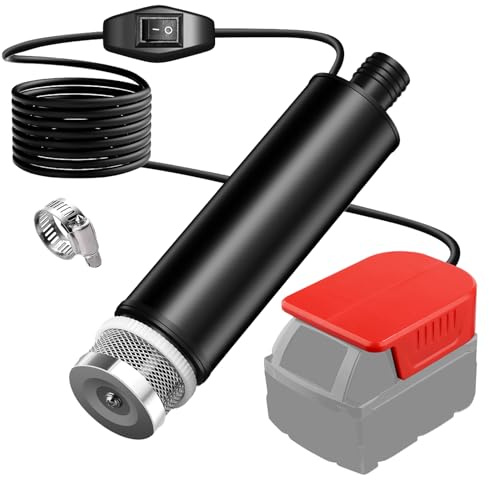 Wasserpumpe Für Einhell 18v Akku, Elektrische Wasserpumpe, Tragbare Tauchpumpe, Mini-Wasserpumpes Mit Verlängerungskabel Für Gartenbewässerung, Poolpumpen, Autowäsche, Camping, Pfütze (Kein Akku)