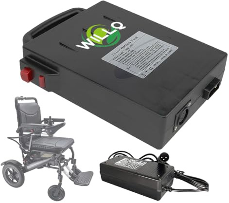 WILLQ Batería de Litio extraíble de 24 V, 10 Ah y 12 Ah para sillas de Ruedas eléctricas. Compatible con Accesorios para sillas de Ruedas motorizadas de 0 a 288 WH.
