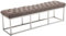 CLP Sitzbank Amun I Mit Stoff-Bezug I Mit Edelstahl-Gestell, Farbe:Taupe, Größe:150 cm