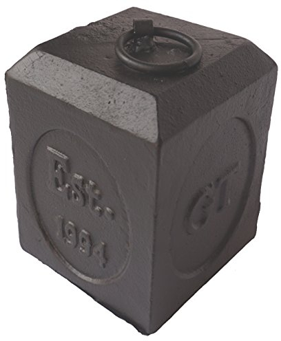 Lulu Decor Cast Iron Decorative Door Stop, 5 lbs Heavy Door Stopper, Elegant Door Weight for Home, Office, Kitchen, Patio, Securely Holding Doors Open (Square 5.20 lbs)