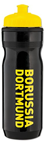 BVB Trinkflasche, Kunststoff, Schwarz/Gelb, 7.5 x 7.5 x 24 cm
