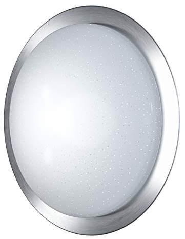 Ledvance LED Wand- und Deckenleuchte mit Sternenhimmel Optik für Innen, Lichtfarbe änderbar (2700K-6000K), Dimmen und Nachtlichtfunktion per Fernbedienung steuerbar, 420mm Durchm., ORBIS TRAY SPARKLE