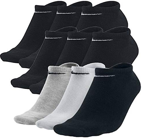 Nike 9 Paar Sneaker Socken No Show Füßlinge schwarz / weiß / Mehrfarbig