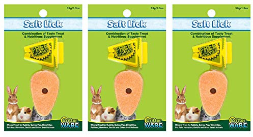 Ware Manufacturing 3 Pack of Carrot Salt Licks for Small Animals