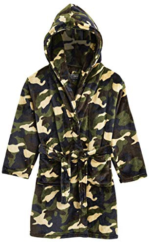 CityComfort Vestaglia Bambino di Pile Invernale Vestaglie Calde da Casa Camouflage (11-12 anni, Verde Mimetico)