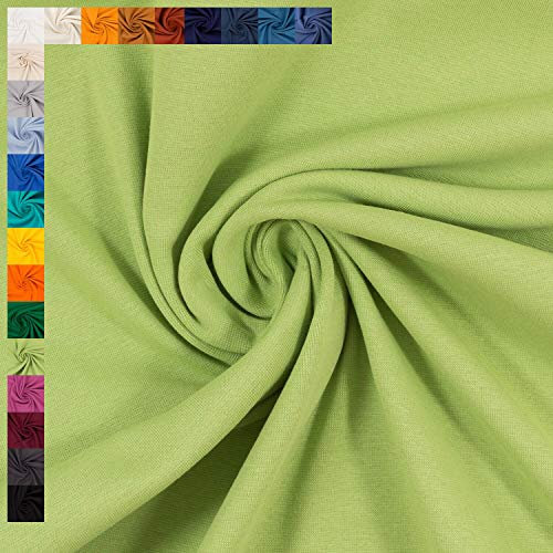 Bündchen Stoff Heike von Swafing, Schlauchware, uni kiwigrün (Länge am Stück: ab 25cm x Breite: 50cm/100cm)