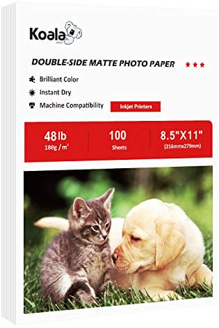 Koala Fotopapier, doppelseitig, matt, 21,8 x 27,9 cm, 100 Blatt
