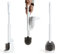 ELYPRO Drip-Free Toilet Bowl Brush, Portable and Hygienic, Clean Multiple Bathrooms, Durable Brush Bristles, Unique Attached Caddy Design for No-Drip experience, No More Spilling of Contaminated Water