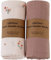 LifeTree Baby Musselin Swaddle Decke Tücher - 2 Stück 120x120cm Bio Baumwolle Baby Pucktücher für Junge und Mädchen