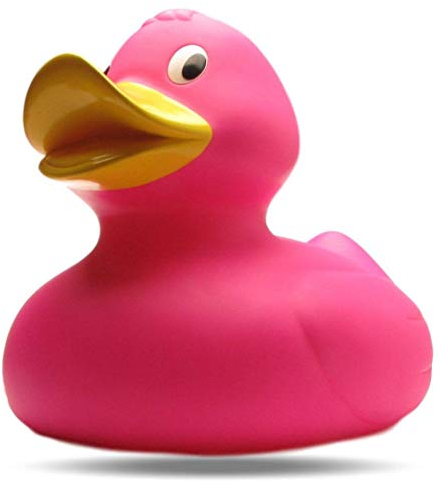 Duckshop XXL-Badeente Isabell - pink I Quietscheente I L: 31 cm