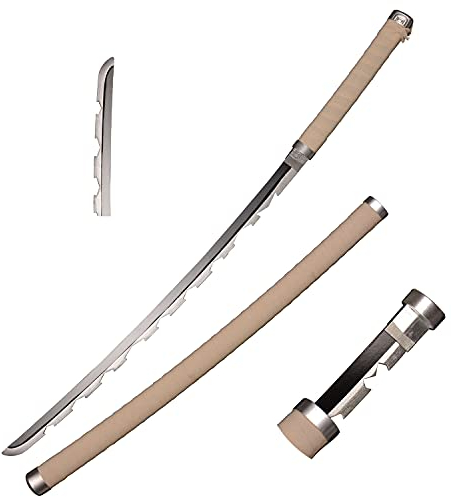 Skyward Blade Épée d'Anime Cosplay en Bois, Hashibira Samouraï Épée, Jouets pour Enfants, Fan d'Anime, The Special Couteau of Demon Slayer Fraise Couteau Katana