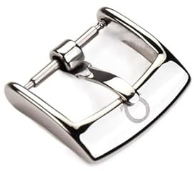 NIMUDU FaltschließE，DornschließE 2 stücke 14 16 18 20mm Uhren Zubehör Schnalle Geeignet für Omega Uhr Seamaster Speedmaster de Ville Strap Stahluhr Pin Schnalle (Color : Silver 16mm)