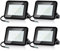 Randaco Faro LED Esterno, 50W 4250LM Sicurezza Faro LED, Proiettore Fari da Esterno Impermeabile IP66 Bianco Freddo 6000K Luce di Sicurezza per Giardino, Illuminazione Interna ed Esterna (4PCS)