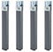 Somnia Descanso - Jeu de 4 Pieds de 26 cm de Hauteur carrés métalliques avec Colliers pour sommiers de 30 x 30 mm