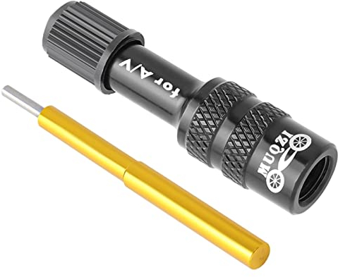 Perfeclan Fahrrad-Vorderradgabel-Ventiladapter Fahrrad-Extender Luftgabel Aufblasbarer Ventiladapter für Downhill-Federgabel Mountainbike-Zubehör, Schwarz