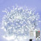 Lezonic Fairy Lights Main Powered, 53M/173Ft 500LED Garden Lights Waterproof, 8 Modes Plug in Fairy Lights for Bedroom, Gazebo, Wedding, Party, Christmas Decorations (Cold White)