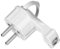 ORNO AE-13253 Fiche Male Prise Electrique Uni-Schuko avec Oeillet pour Prises Françaises et Schuko (blanc)