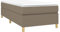 vidaXL Bettgestell, Polsterbett Bett für Schlafzimmer, Bettrahmen mit Lattenrost, Schlafzimmerbett Einzelbett, Taupe 90x200cm Stoff