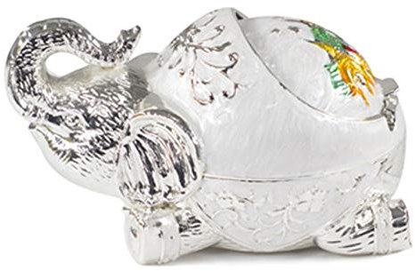 YANAIL Stehender Elefanten-Dekoration, Aschenbecher mit Deckel, Metall-Aschenbecher Fancy Indoor Outdoor / Bronze