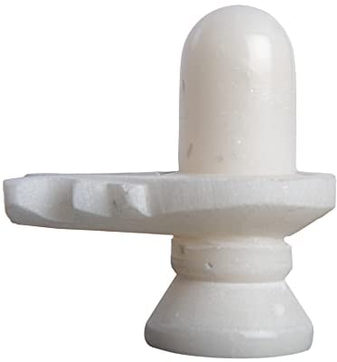 Wonder Care Shivling Statue Shiva Marmor Steinskulptur Handarbeit Shiva Lingham Steingrau | White Shiv Shankar Zubehör Hindu Puja Artikel