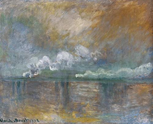 Kunstdruck/Poster: Claude Monet Charing Cross Brücke Smoke in The Fog 1902 - hochwertiger Druck, Bild, Kunstposter, 75x60 cm