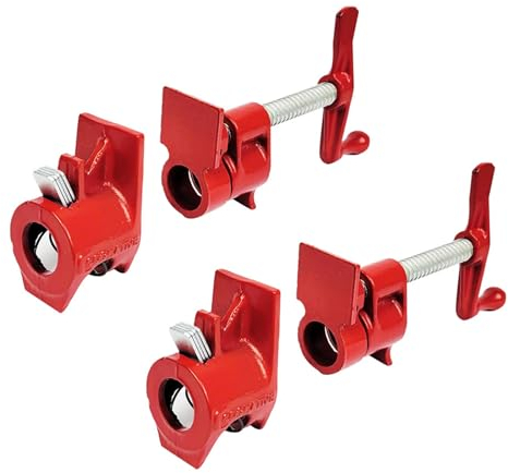 COGNATIVE 1,9 cm Rohrschelle für Holzbearbeitung, robustes Gusseisen, Schnellspanner-Rohrschellen für Holzbearbeitung, Heimwerker, Werkstatt und Baustelle