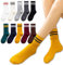 Calzini Donna con Graziose Righe Calzini Sportive da Ragazza Calze Fantasia in Cotone Colorato Modello Casual Calze per Quotidiana Casuale Tennis Yoga Palestra Corsa Scuola Misurare 35-40 / 10 Paia